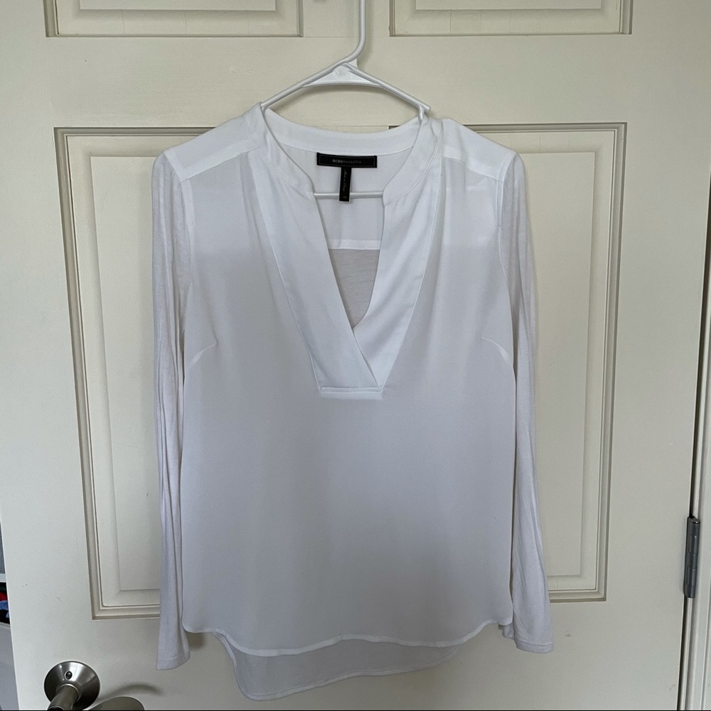 BCBGMAXAZRIA White Blouse Size XS